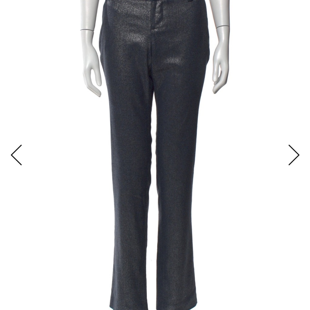 Alice + Olivia gray silver Straight Leg Pants